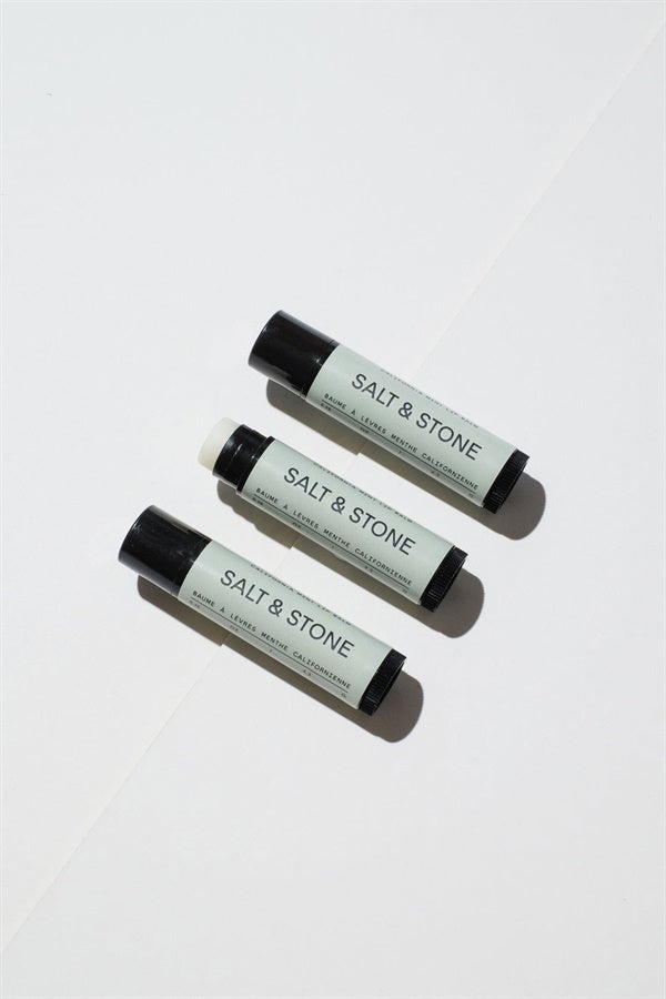 Salt + Stone All - Natural California Mint Flavored Lip Balm for Soft and Hydrated Lips