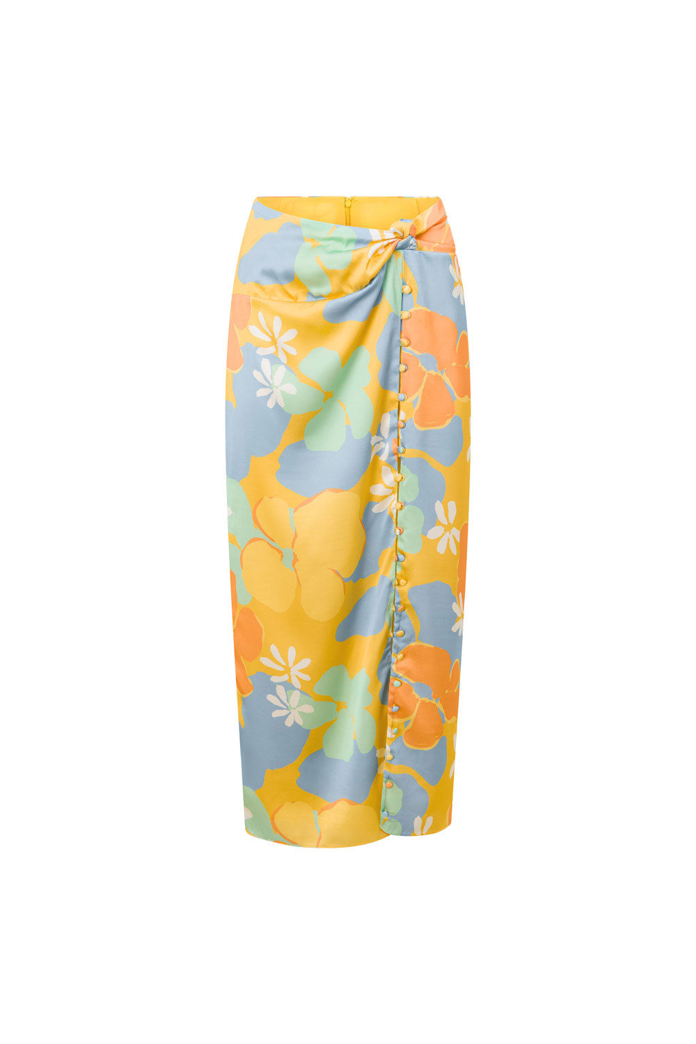 Exclusive Loviana Tropical Print Remi Style Women's Midi Skirt