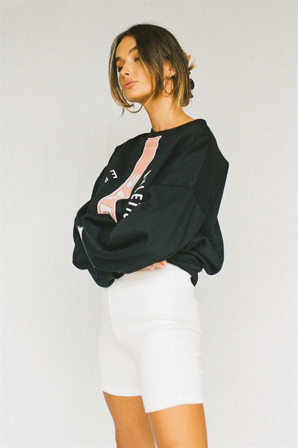 Unique Nikita Sweater Sample with a Black Mark on Pink Strip