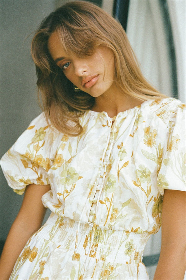 Exclusive Sabo-Designed Summer Emani Cotton Floral Dress
