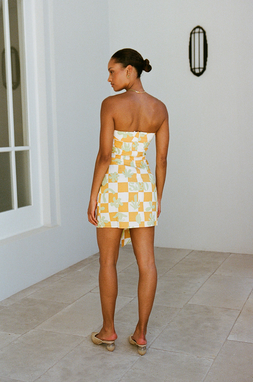Exclusive Sabo Kingsley Dress in Checkerboard Pattern - Sample Edition