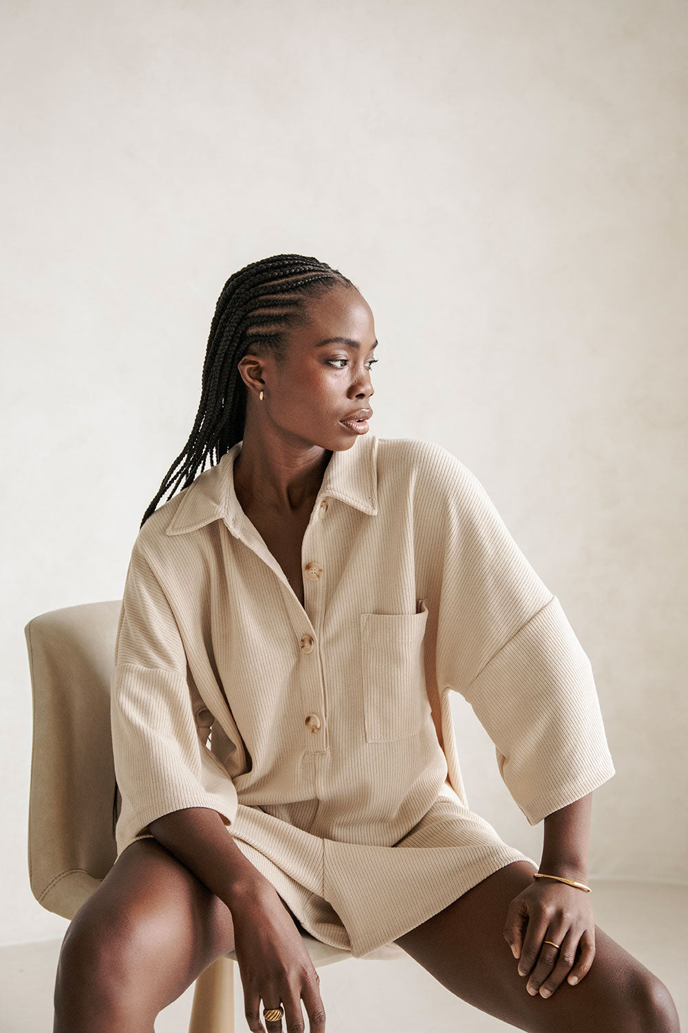 Beige Milena One - Piece Playsuit Sample