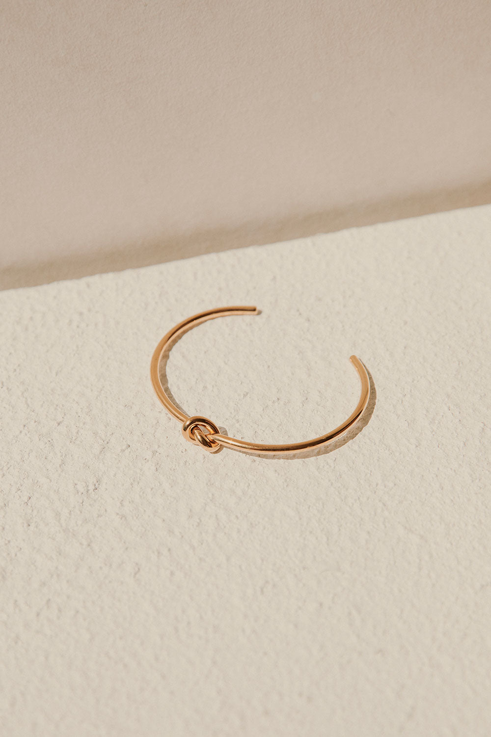 Elegant Gold-Toned Nia Knot Adjustable Open Cuff Bangle