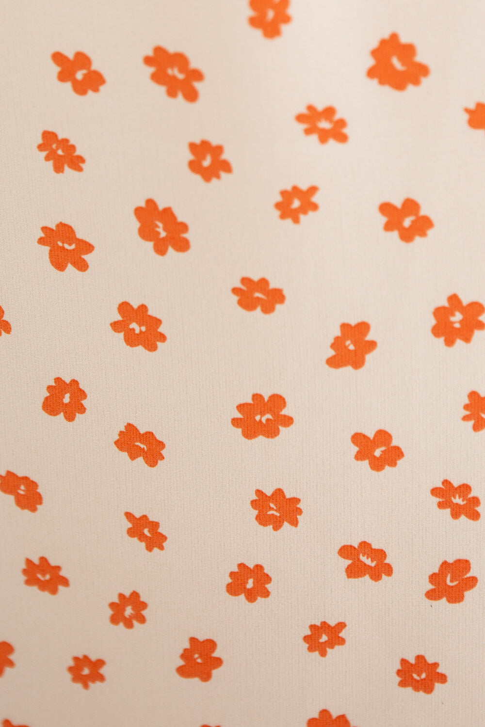 Autumn-inspired Camilla High-waisted Floor-length Cream Skirt with Orange Floral Print