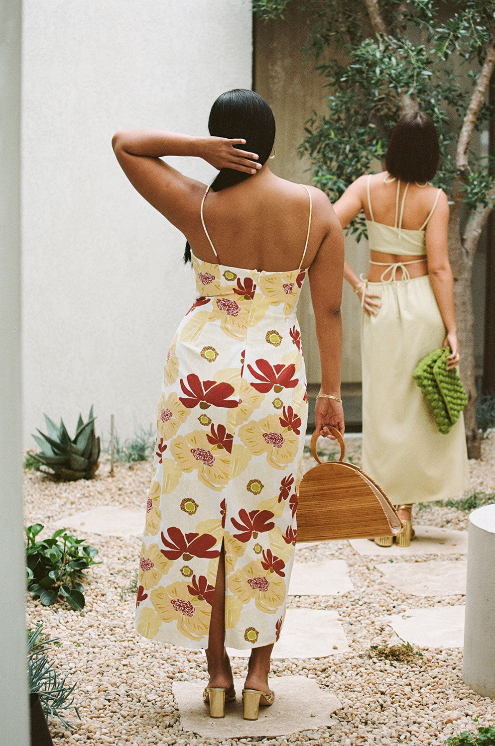 Women's Elegant Aster Cutout Dress with Exclusive Dusk Lily Print