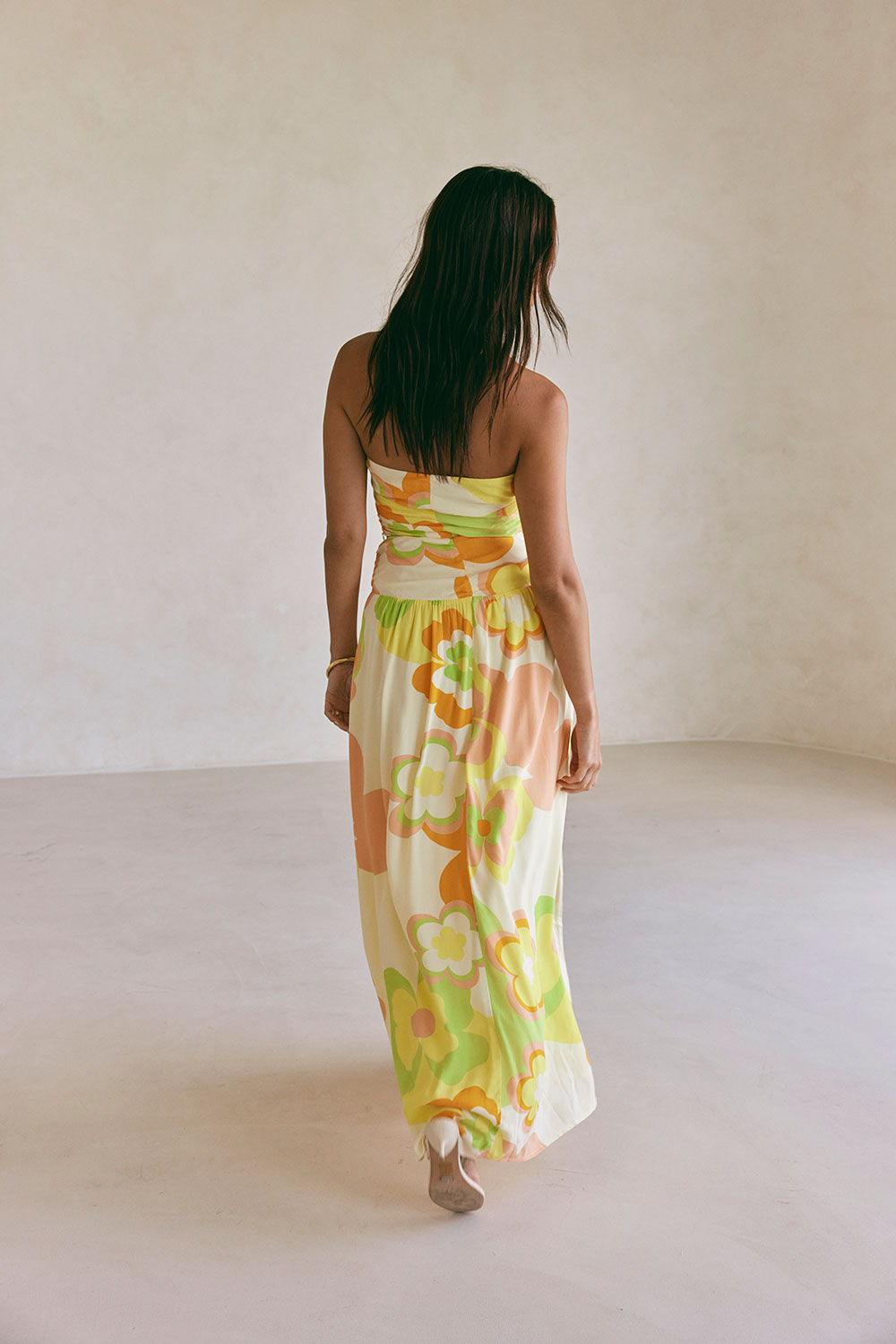 Sabo's Exclusive Retro Bloom Halter Neck Jorah Maxi Dress