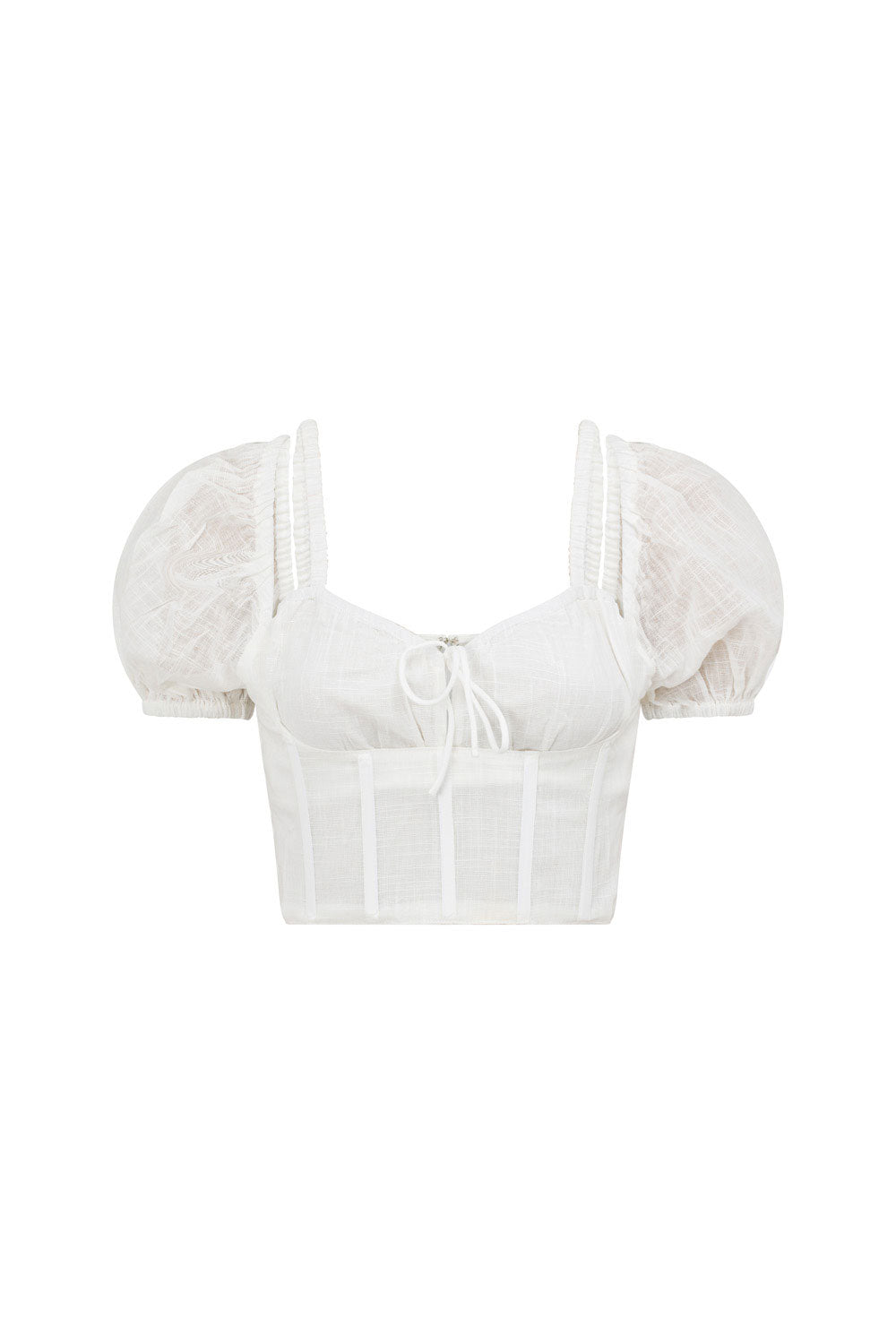 Sabo's Exclusive White High - Quality Cotton Marsela Corset Top
