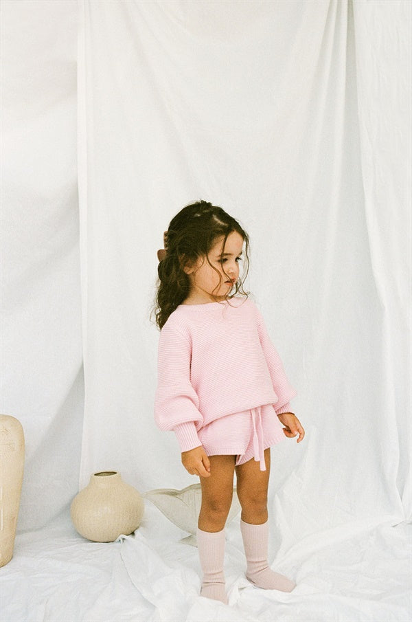 Pink Soft Knitted Cotton Mini Taffy Top for Matching with Little Ones