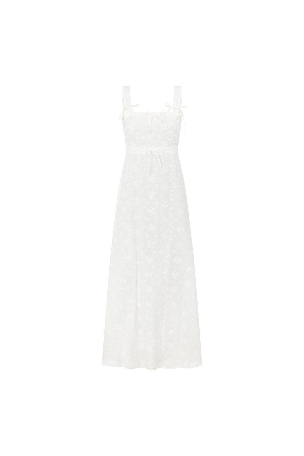 Exquisite Embroidery Cotton Evi Maxi Dress