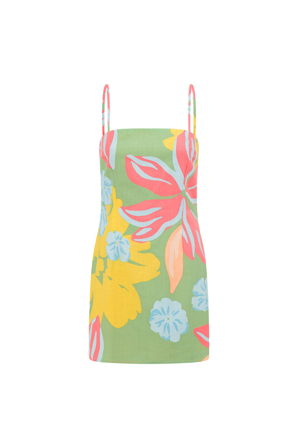 Amira Calypso Scarf Print Cotton Dress with Adjustable Straps