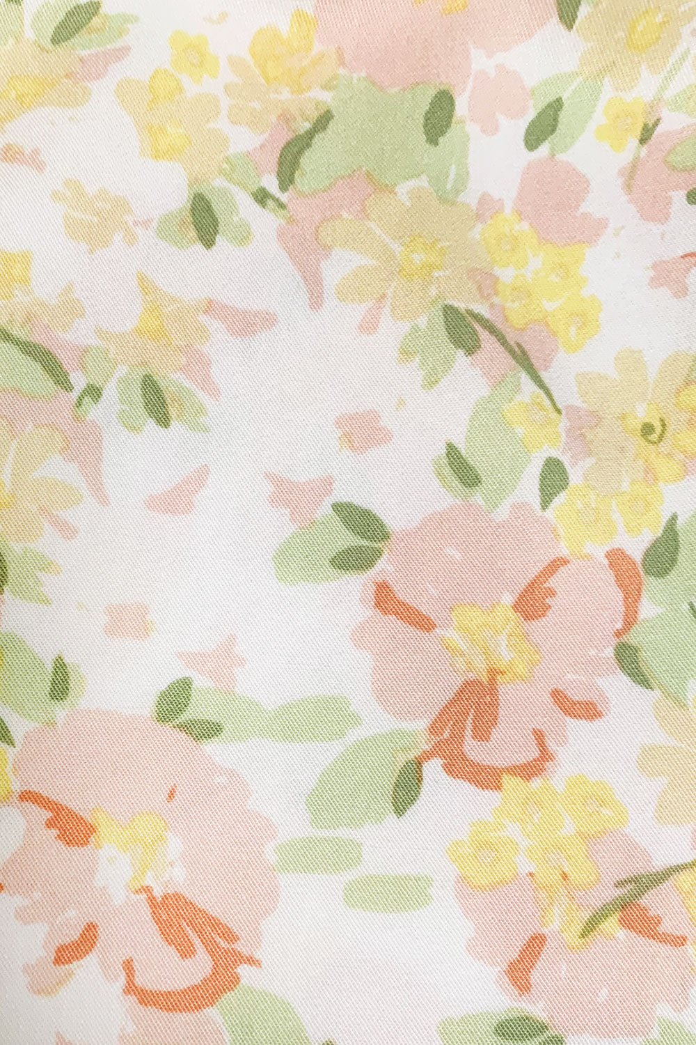 Exclusive Yellow Blush Floral Print Super Feminine Ambria Bodysuit