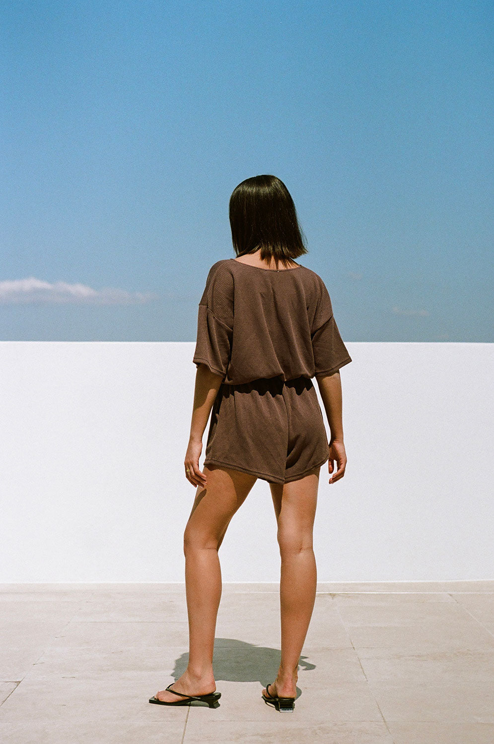Chocolate Juniper Playsuit - Comfy and Cute Vacation Essential