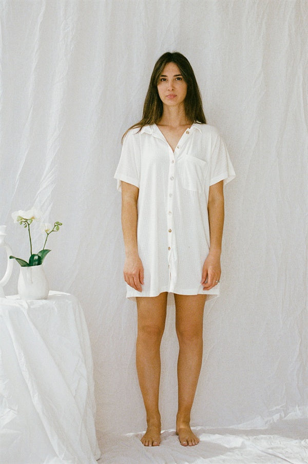 Ultra - Comfy Jersey Shirt Dress for Relaxed Sleep