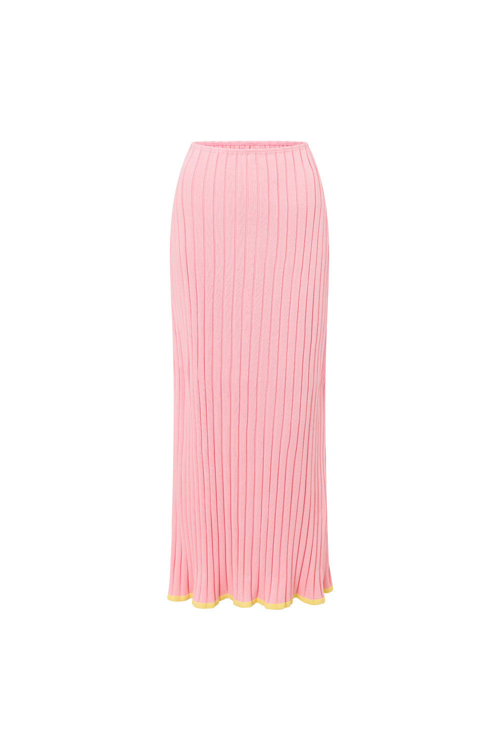 Stylish Pink Ribbed Jordi Women's Skirt for Night Out