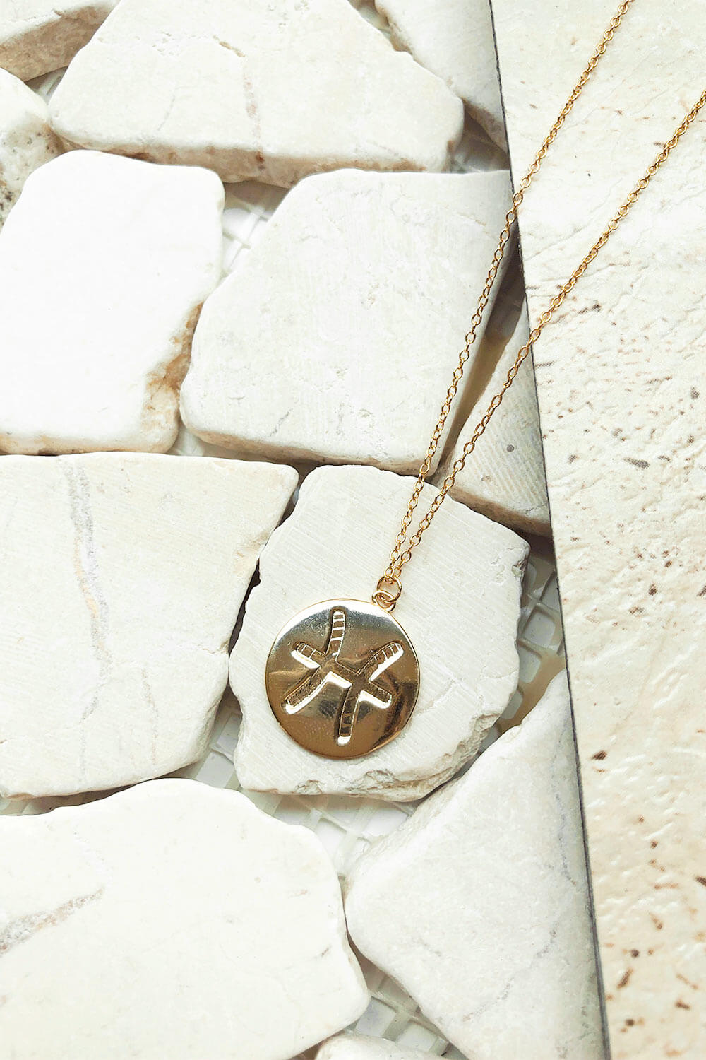 Personalised Gold-Toned Zodiac Sign Round Pendant Necklace - A Fashionable Accessory
