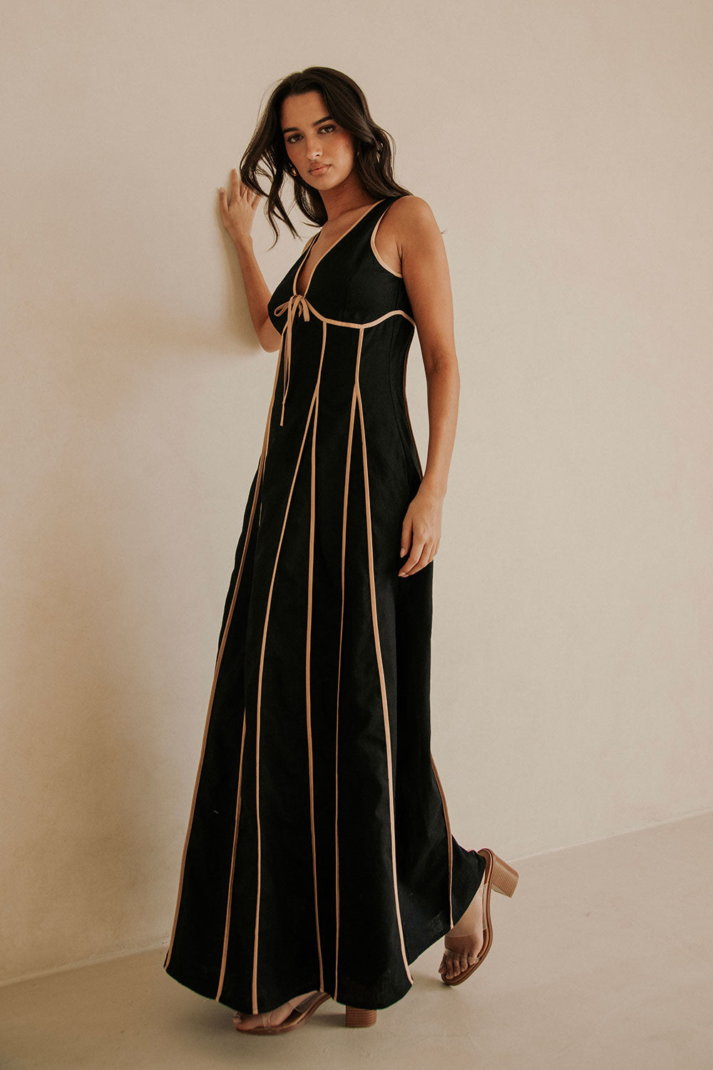 Black Maylin Women's Maxi Dress - An Exclusive Design by Sabo