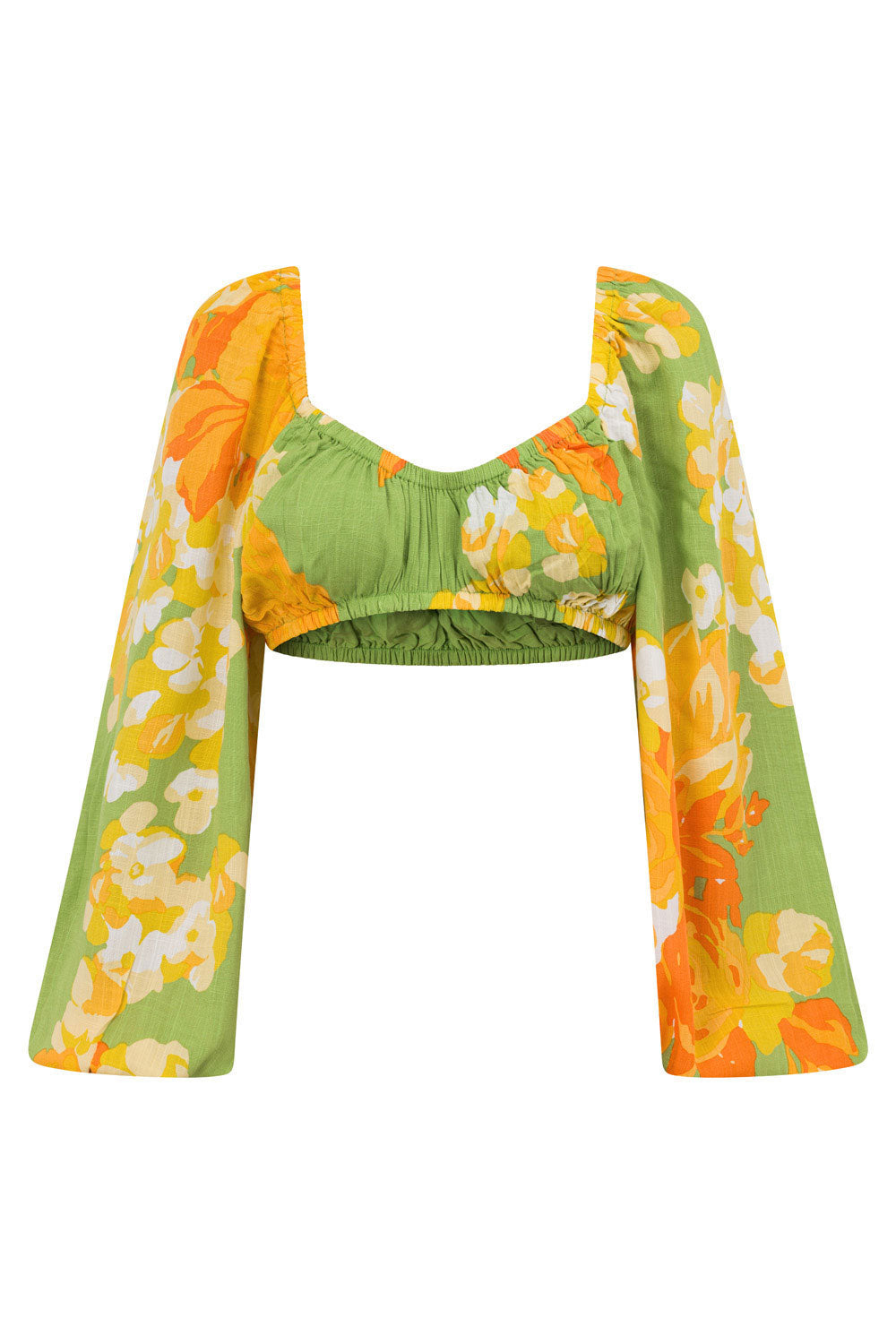 Women's Fashionable Savannah Floral Sunset Print Retro Top