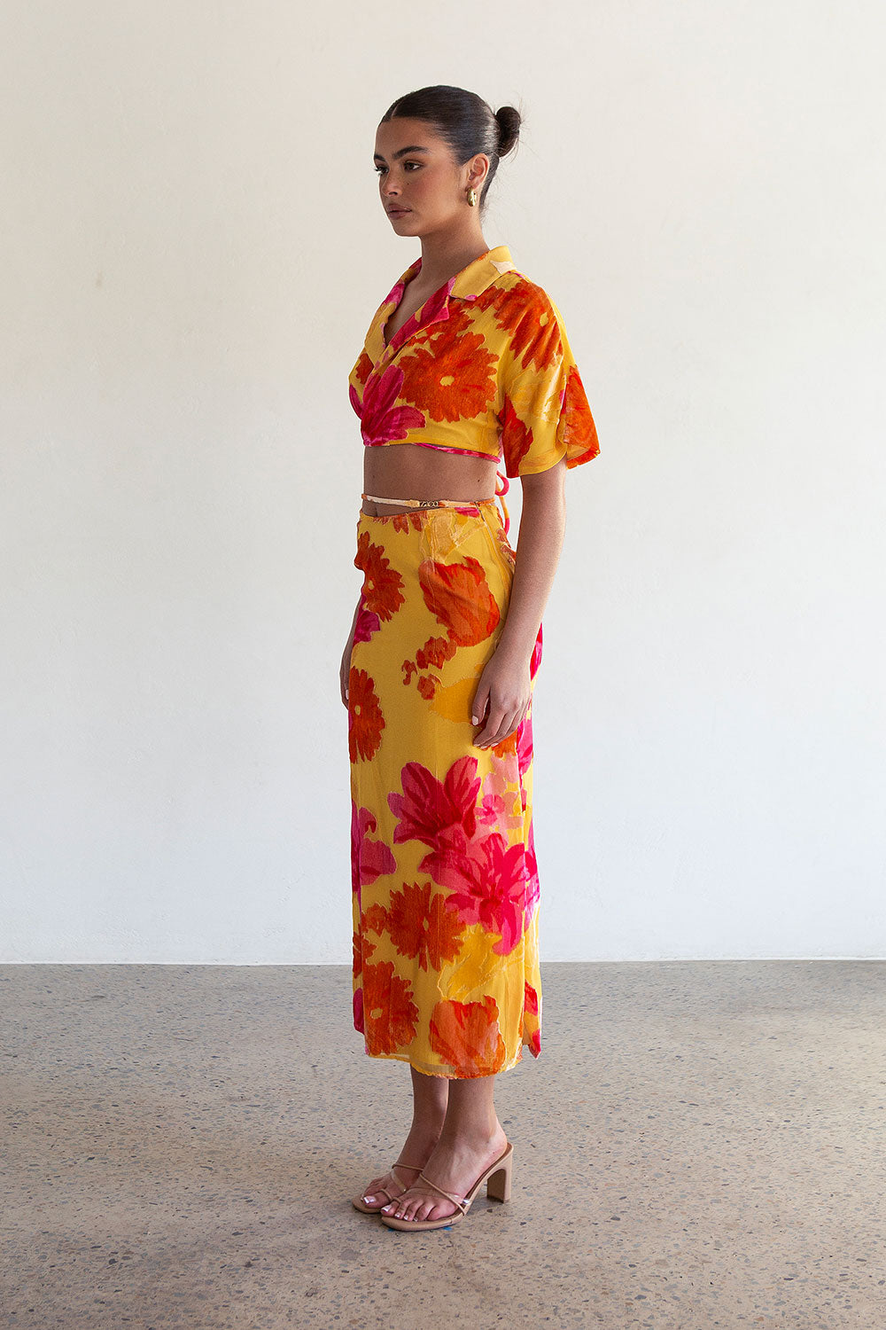 Sorrenta Floral Sunny Wrap Top - Exclusive Sample Piece