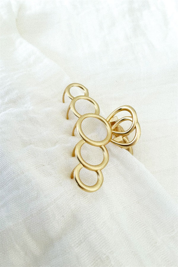 Gorgeous Matte Gold Cloud - Style Claw Clip for Effortless Updos