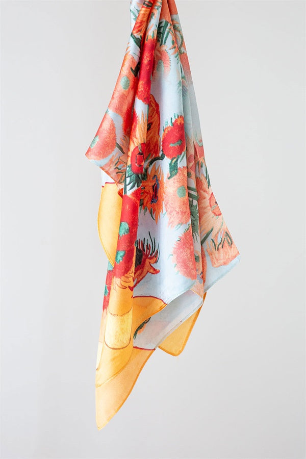 Silky Floral Milano Scarf for Stylish Accessorizing