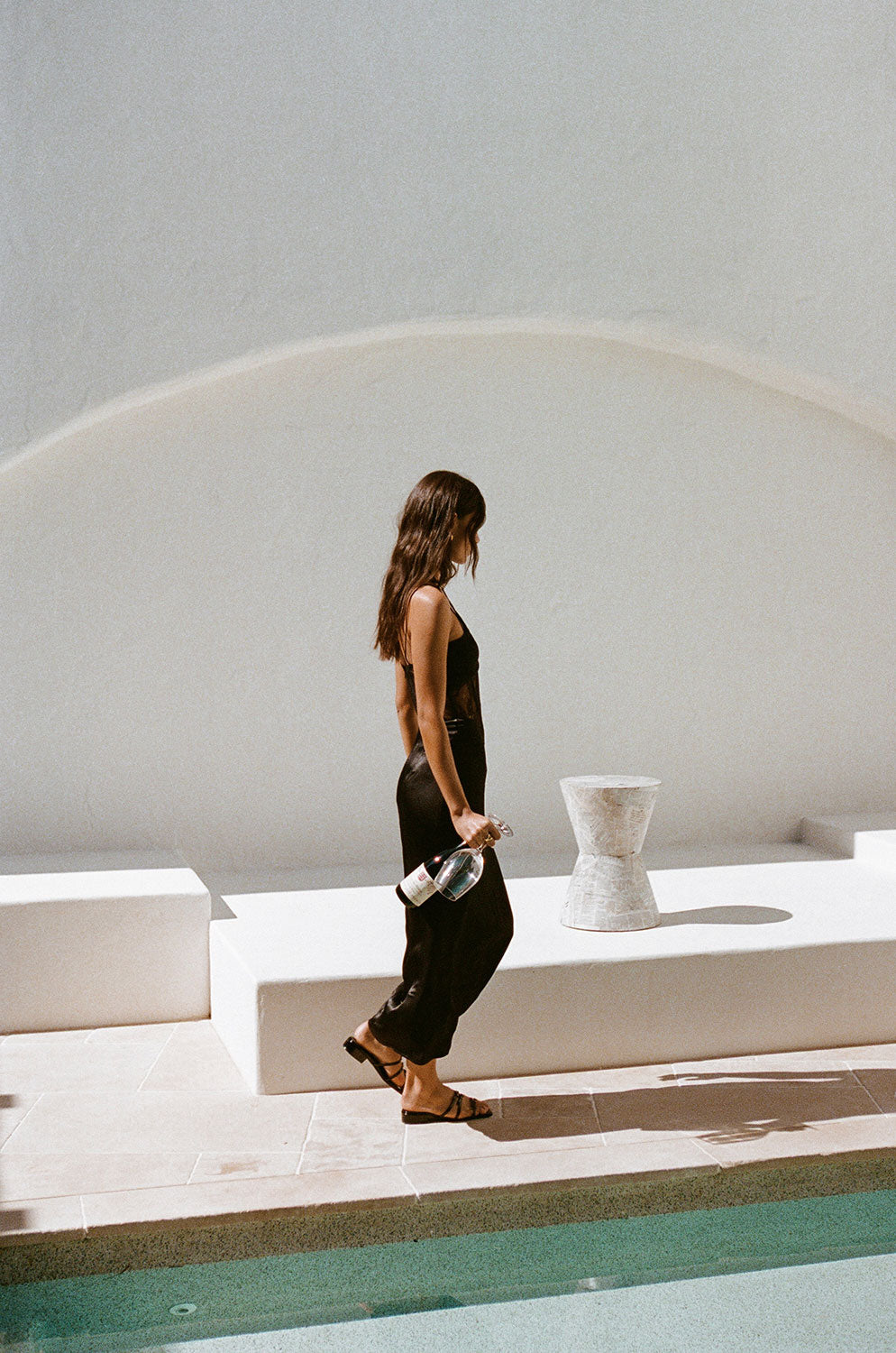 Stylish Black Teyah Midi Dress - Unique Sample Piece