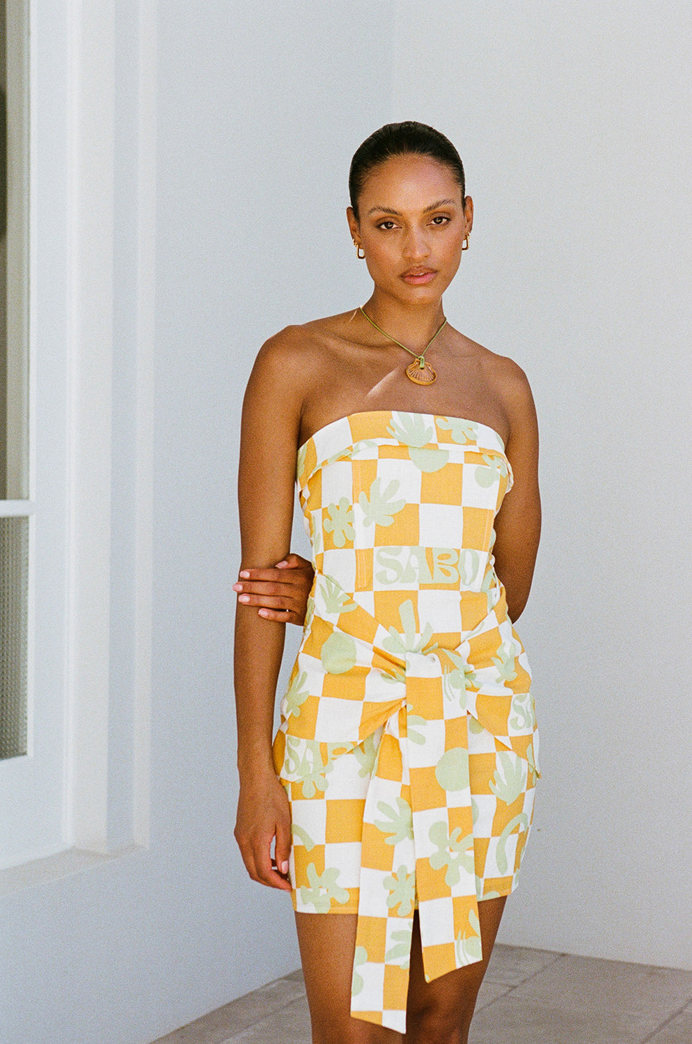 Exclusive Sabo Kingsley Dress in Checkerboard Pattern - Sample Edition