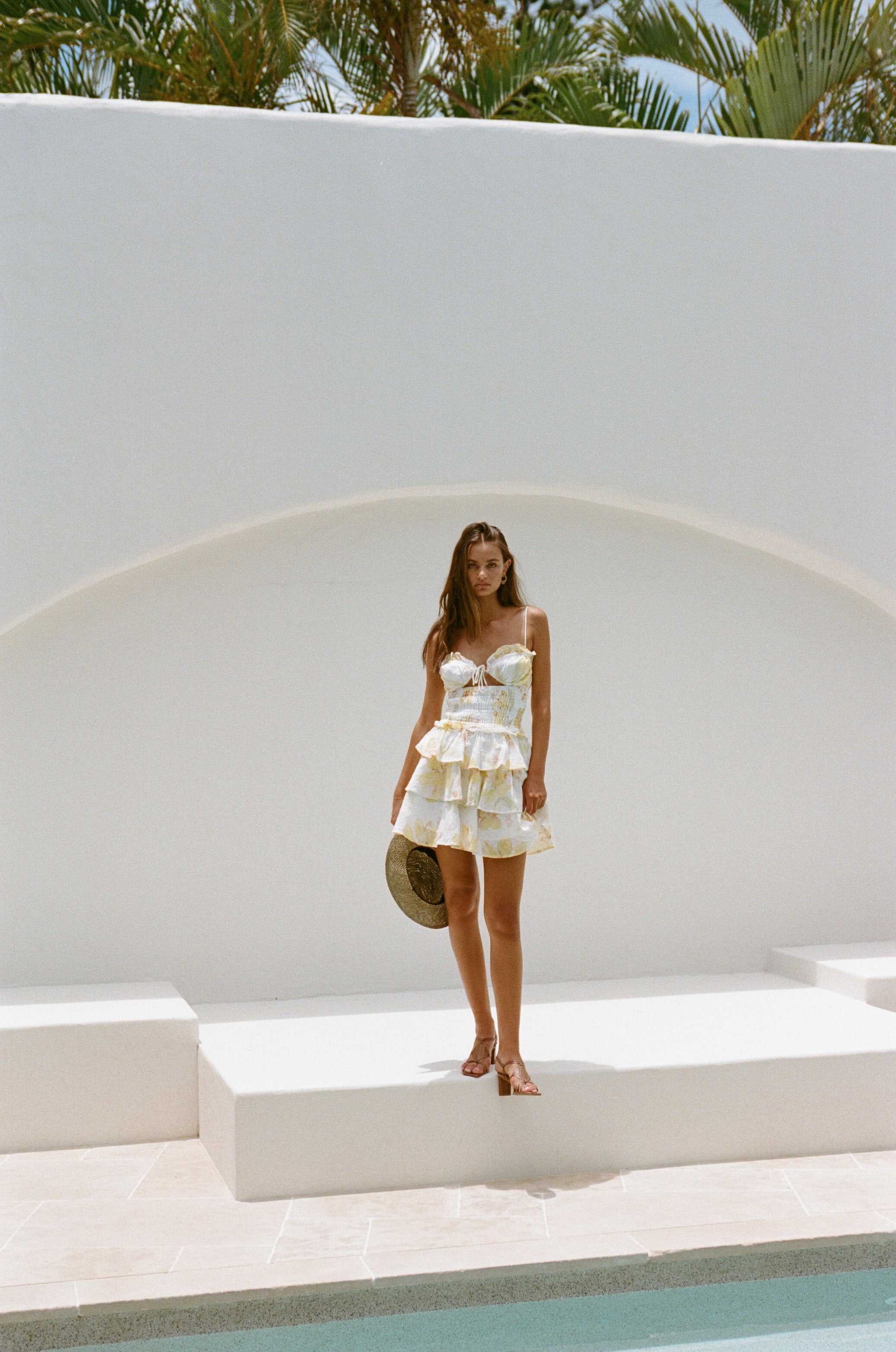 Sabo Exclusive Women's Sambi Dress Featuring a Beautiful Lemon Bouquet Print