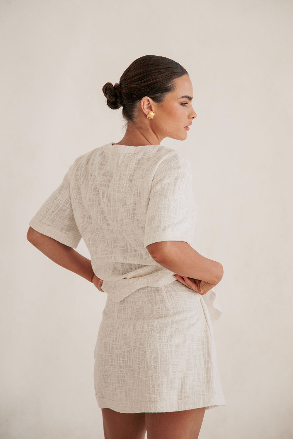High - quality Natural Cotton Aelin Wrap Mini Skirt