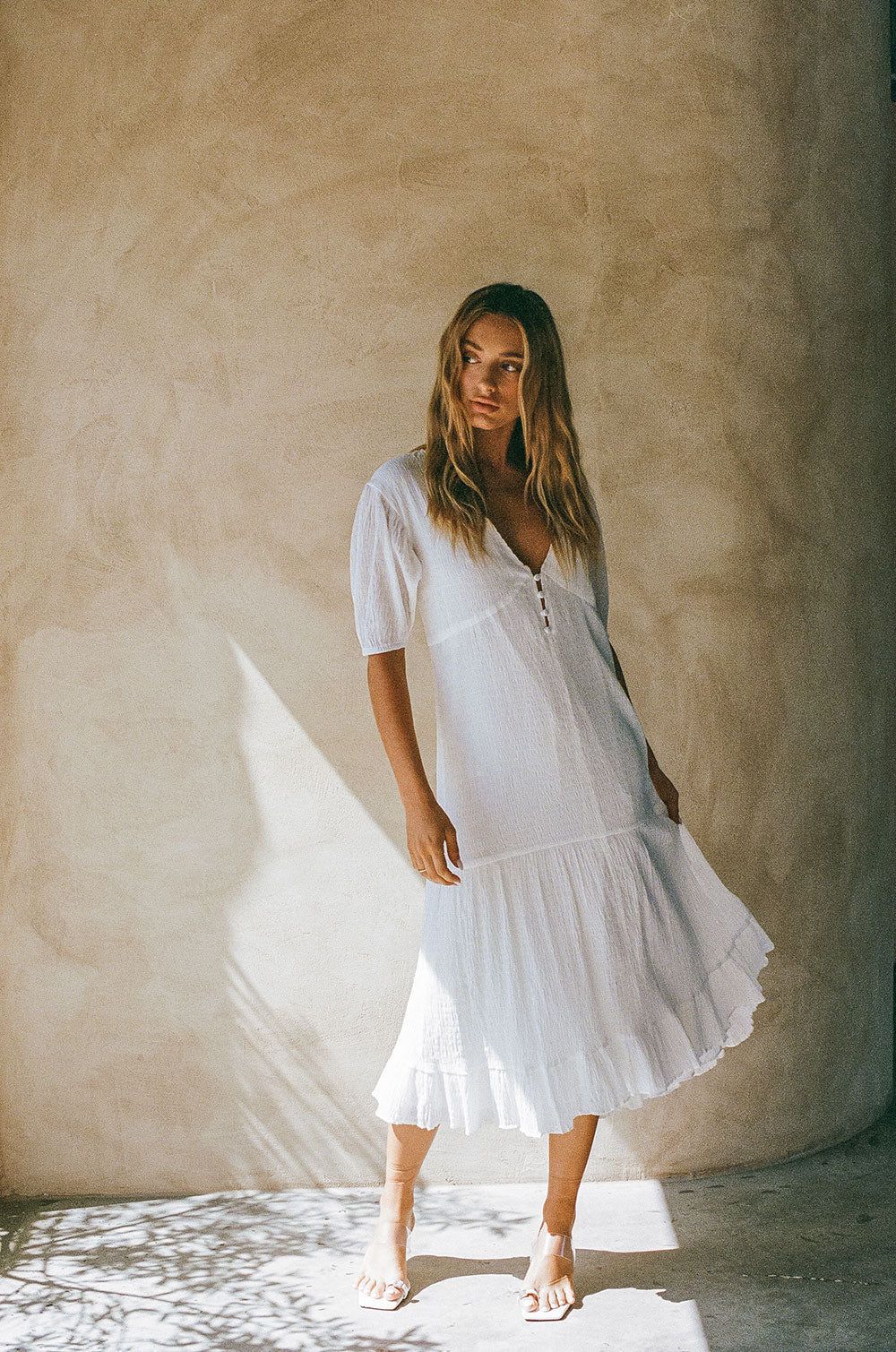 Exclusive White Vittoria Maxi Dress - Sample with a Unique Touch