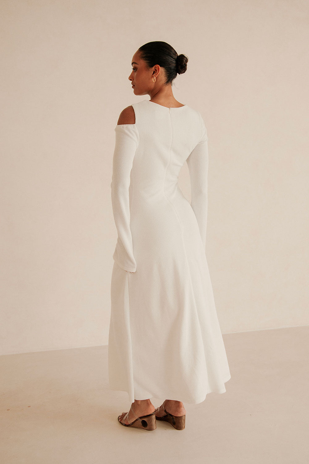White Elegant Nyla Dress - Ideal for Special Occasions from SABO x Kayla Boyd Collection