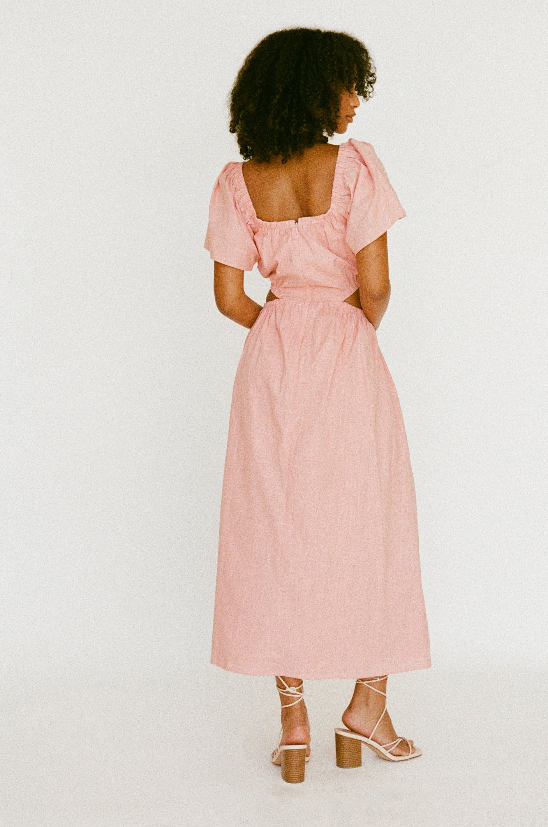 Exquisite Pink Ezzy Midi Dress for Special Events
