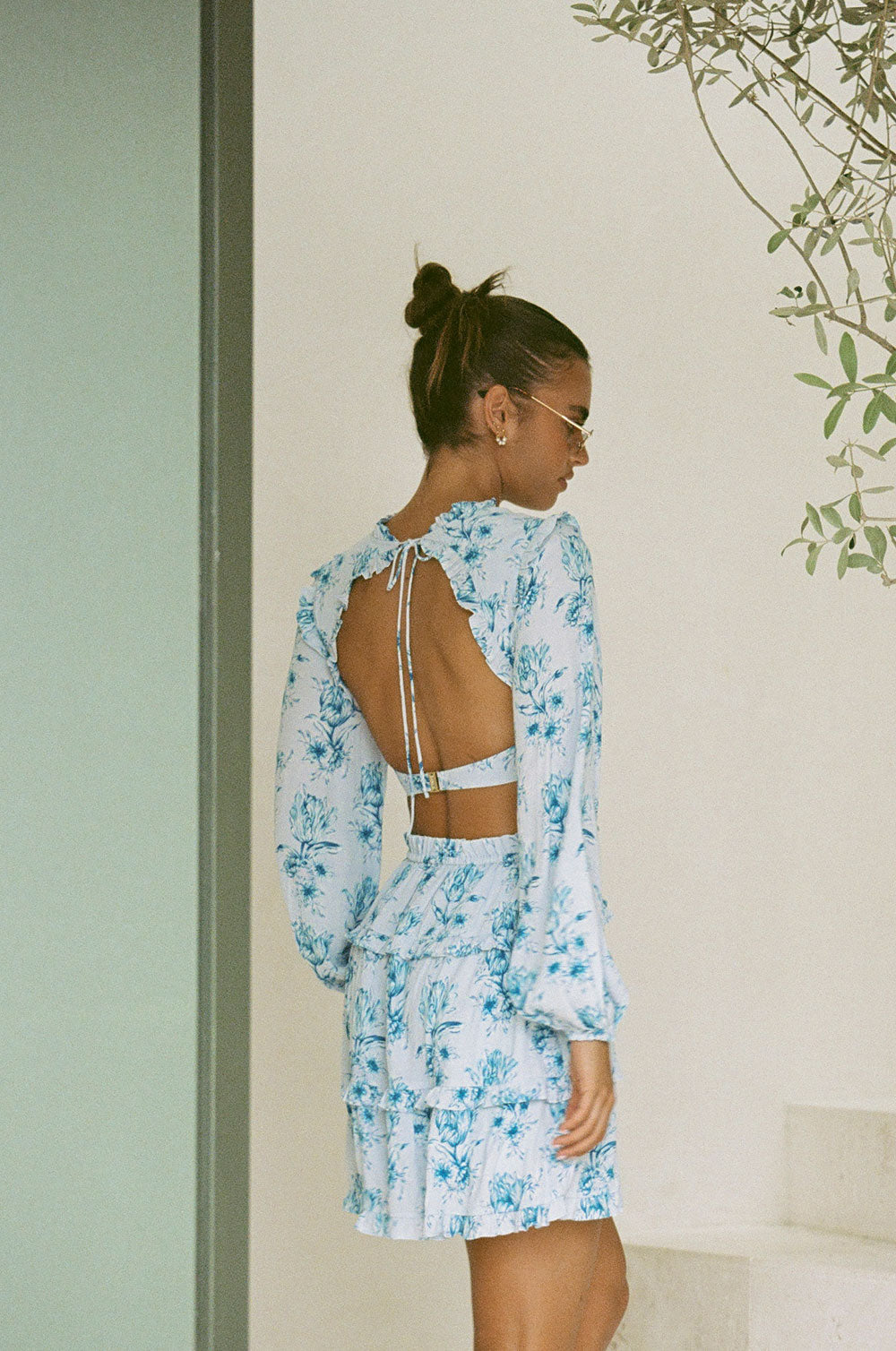Exclusive Backless Cleo Winter Tulip Dress - A Stunning Sample for XS Size