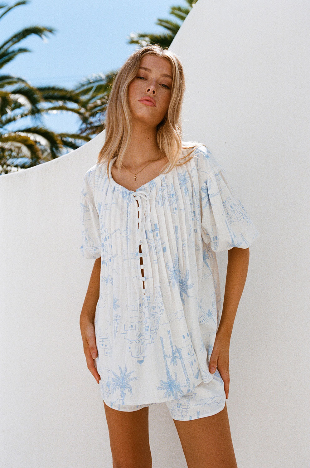 SAMPLE - Women's Leta Top Inspired by Santorini