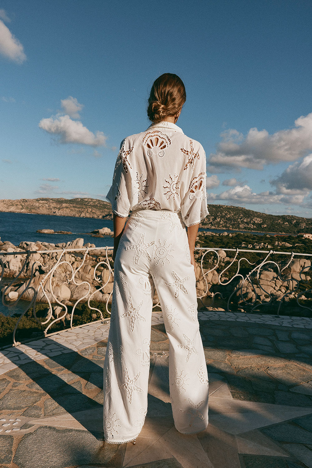 Unique Sample of Nissi Pants in Corallo Bianca Color