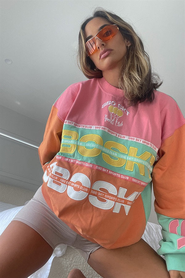 Stylish Nakia Women's Orange Oversized Sweater