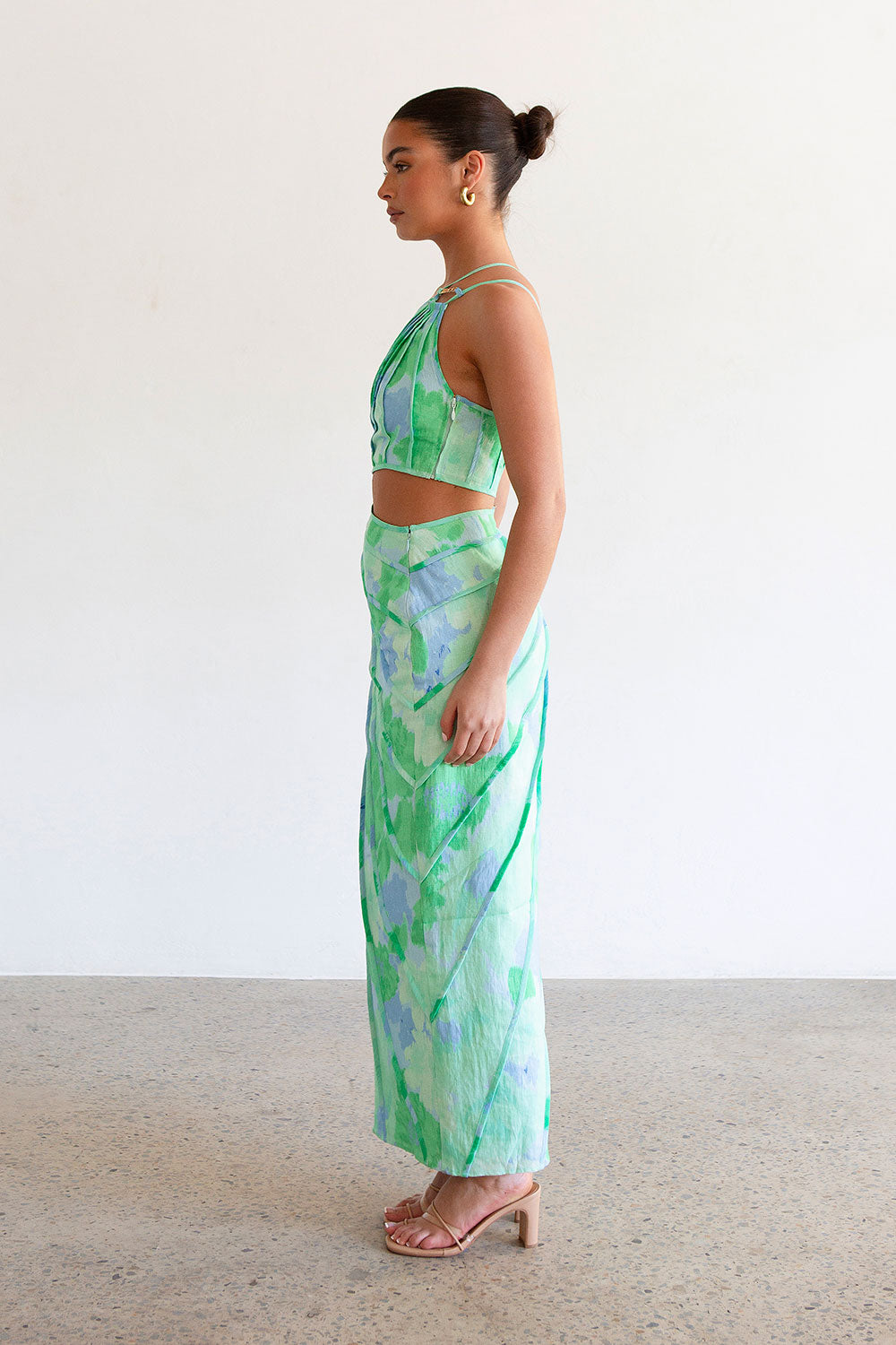 Exclusive Blue Gerbera Jaliyah Dress - A Unique Sample