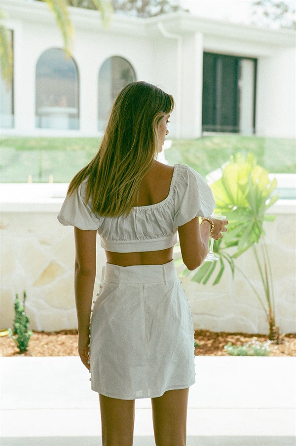 Linen Neviah Women's Fashion Top - Sample Piece