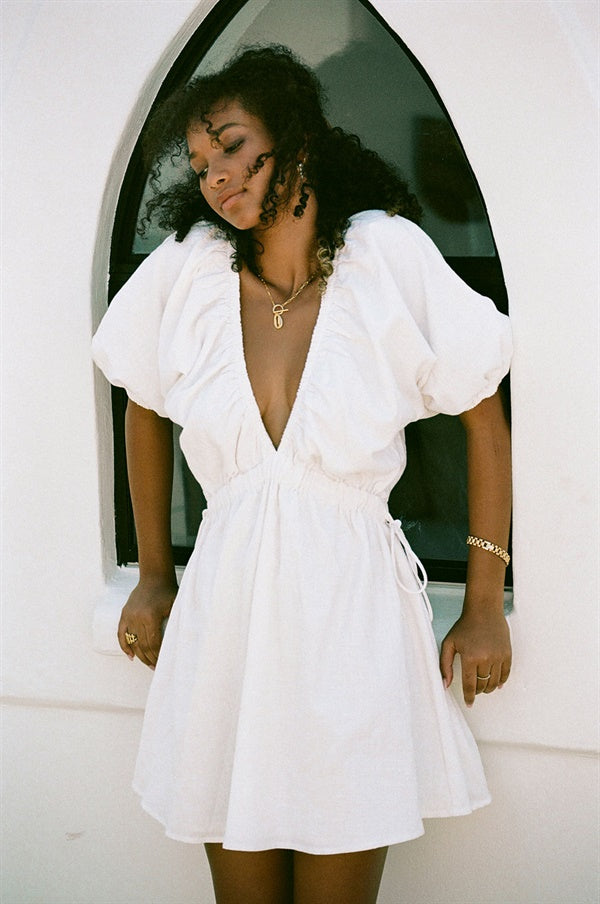 Exquisite Off-White Natural Cotton Elm Summer Dress