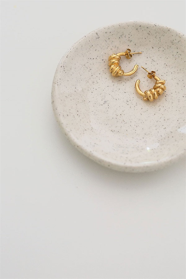Gorgeous Gold-Toned Eclipse Hoop Earrings for Stacking