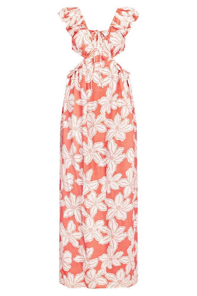 Women's Archa Maxi Dress with Exquisite Forest Floral Print from Isola Collection