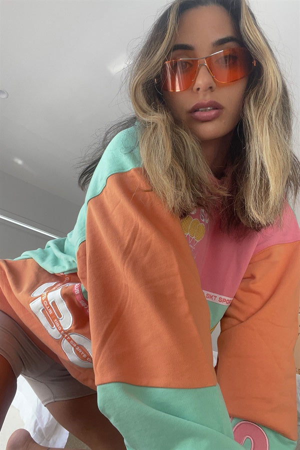 Stylish Nakia Women's Orange Oversized Sweater