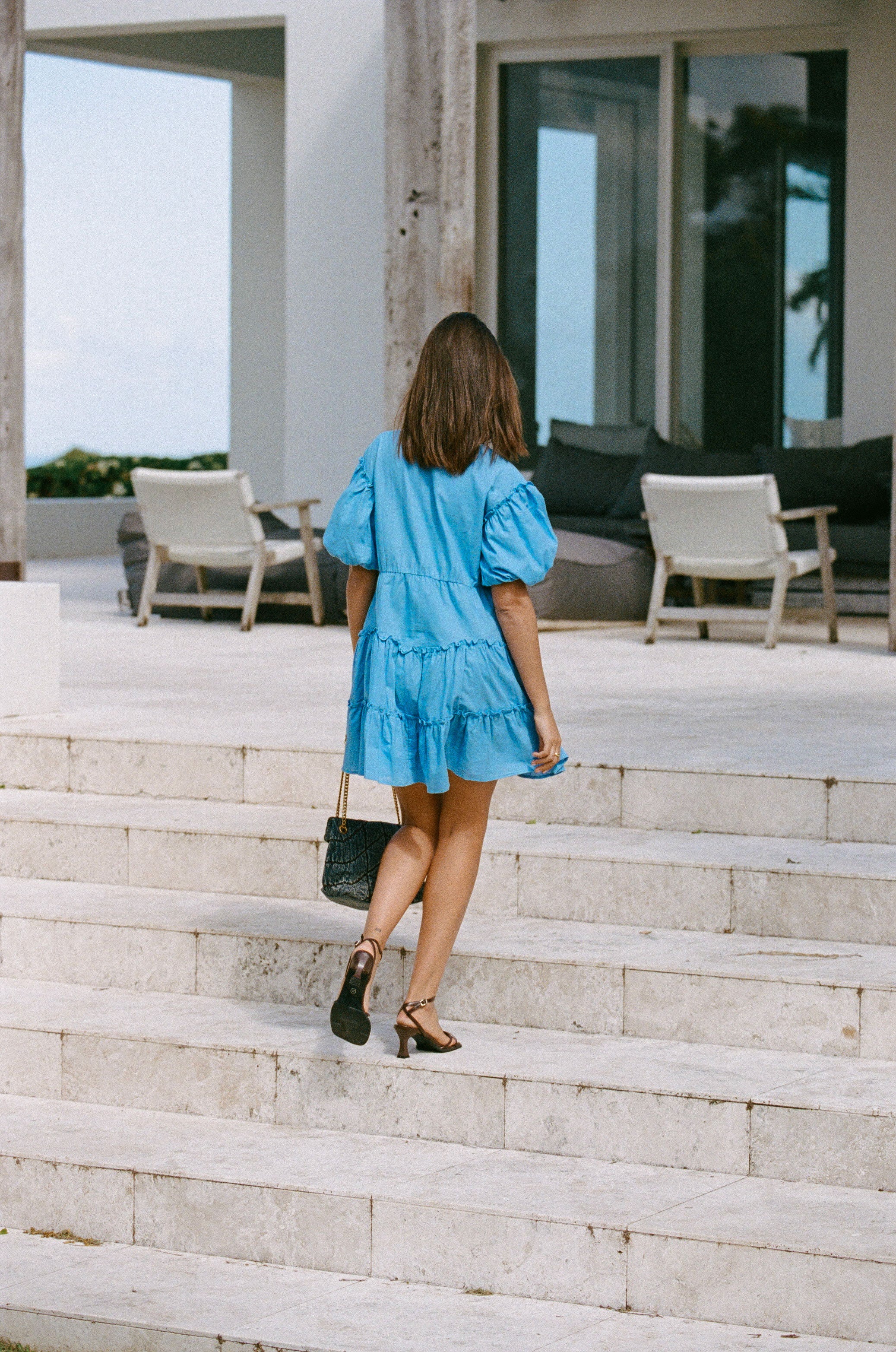 Sky Blue Tarelle Summer Casual Dress for Women
