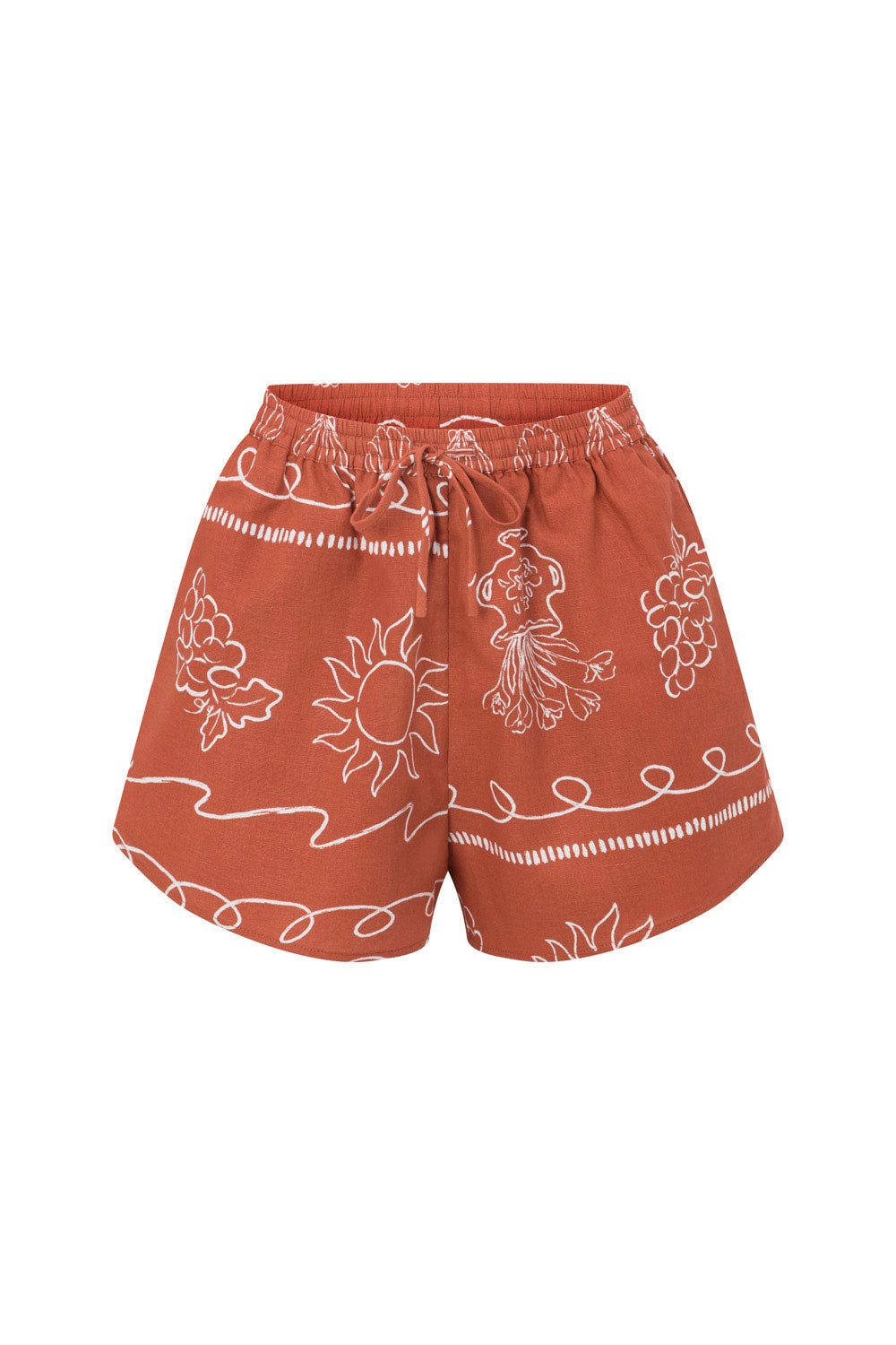 Exclusively Designed Zuli Linen-Cotton Blend High Waisted Shorts