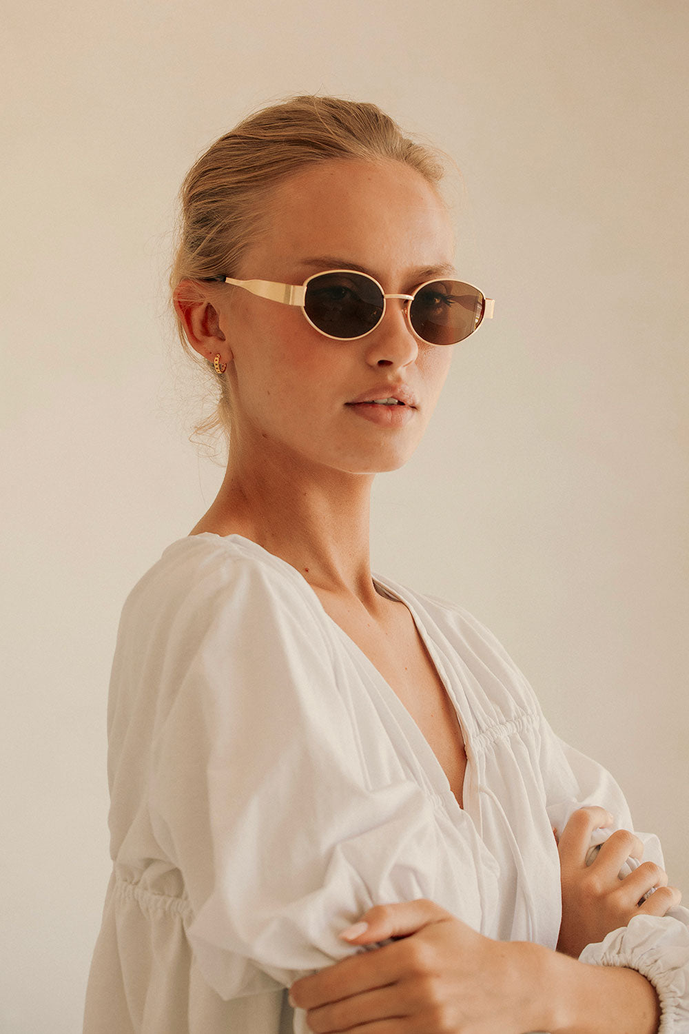 Stylish Katana Gold - Framed Brown - Lensed Sunglasses for an Instant Look Upgrade