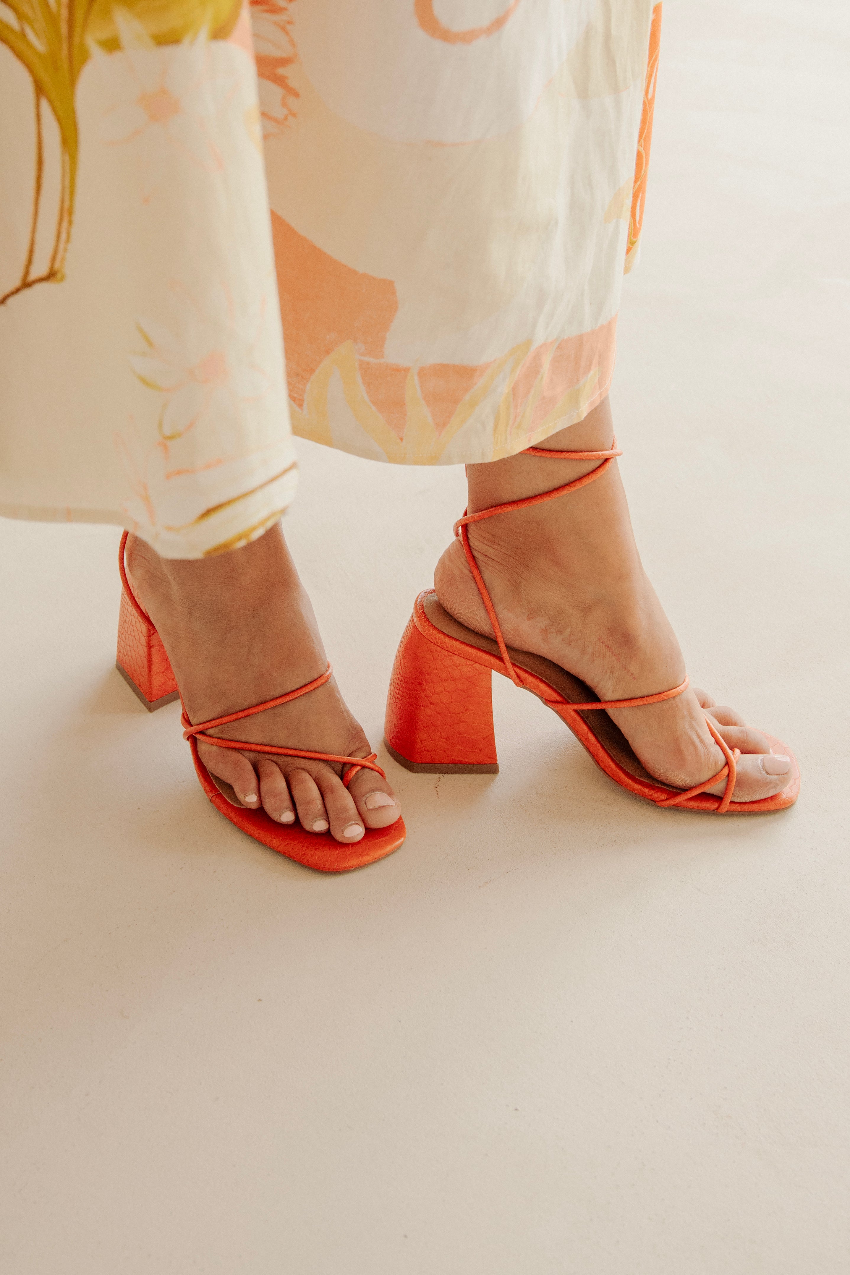 Stylish Orange Tamara High - Heel Shoes for Fashionistas