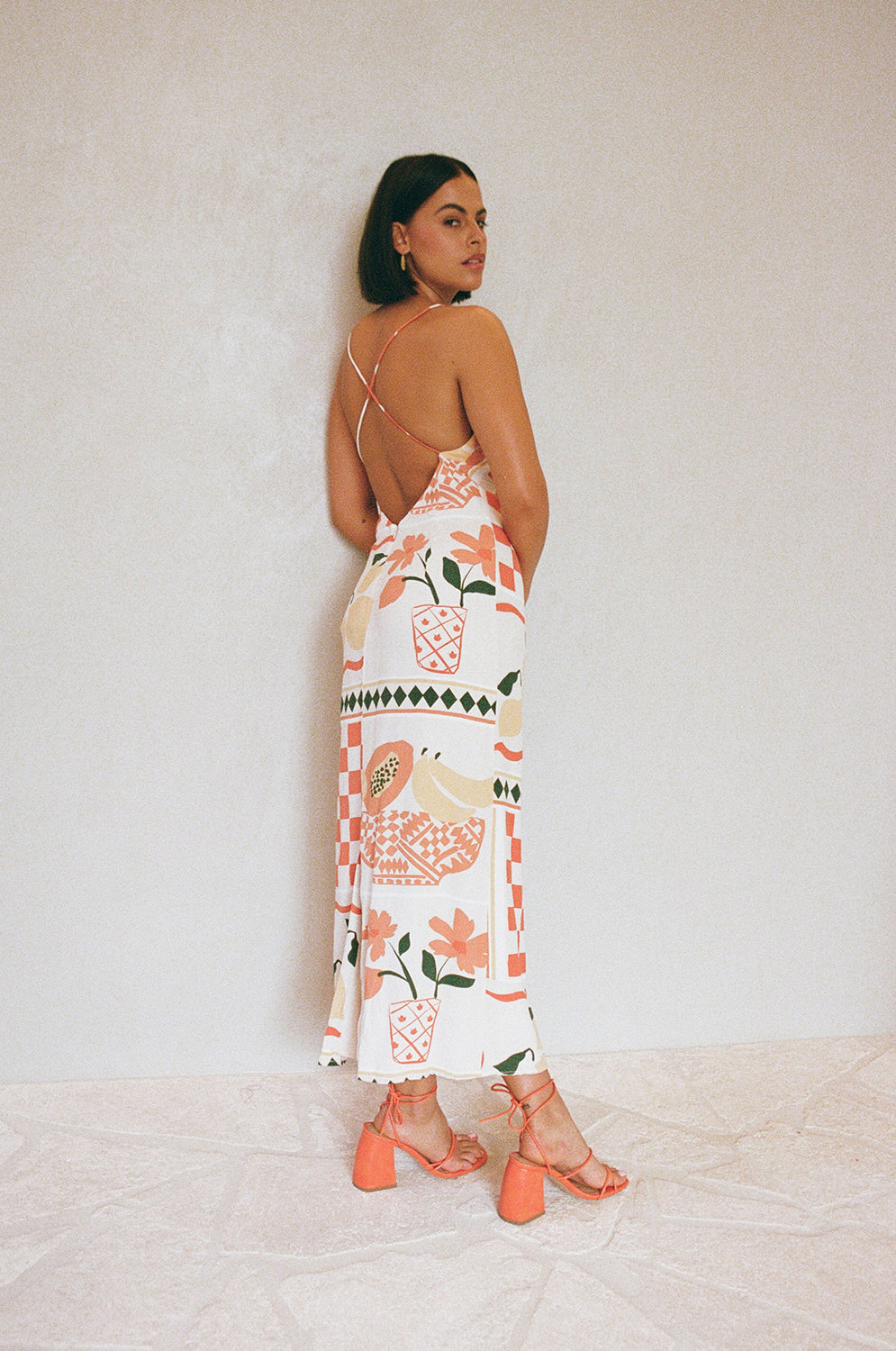 Exclusive Prego Rossa Print Piper Midi Dress for Stylish Vibes