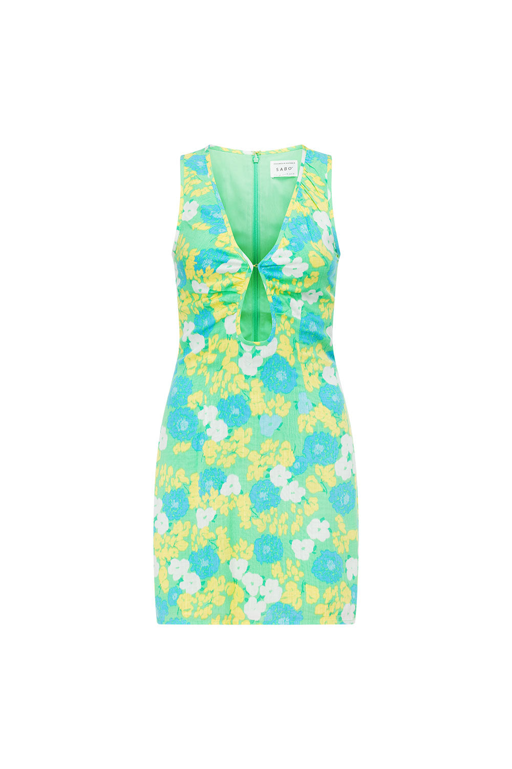 Women's Summer Scarlet Keyhole Bryony Tropical Print Dress