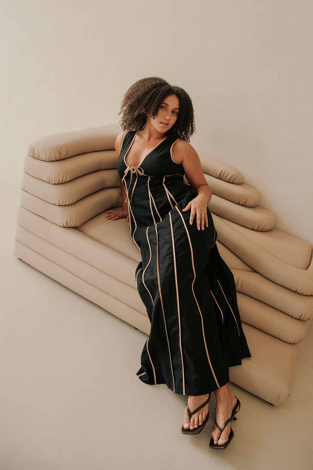 Black Maylin Women's Maxi Dress - An Exclusive Design by Sabo