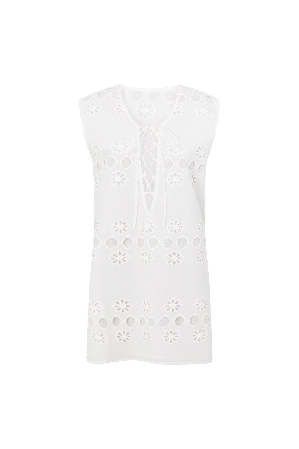 Summer Chic Aisha Cotton Broderie Shift Dress