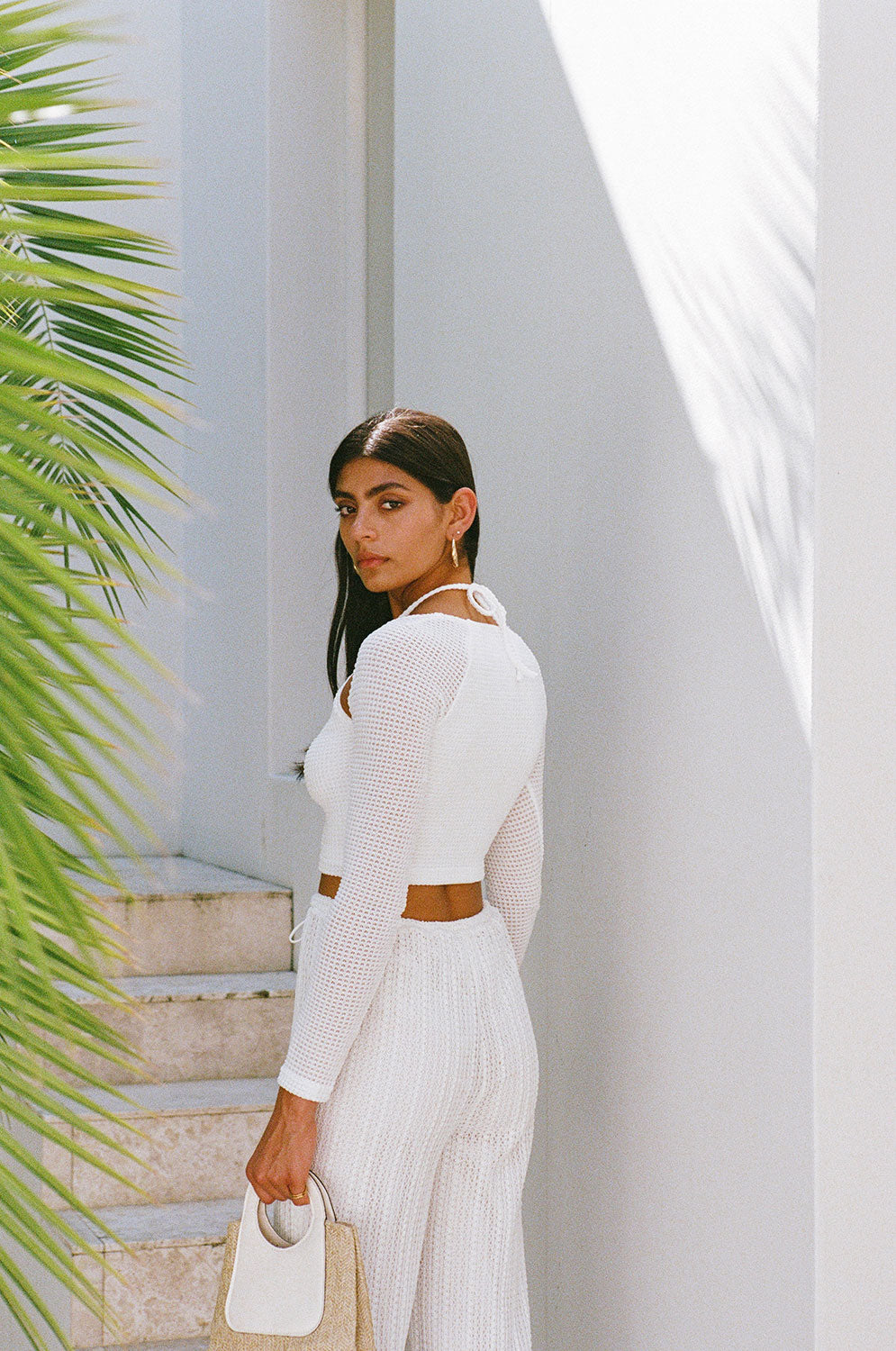 Sabo's Exclusive Soft Waffle Yellow Riley Top - White